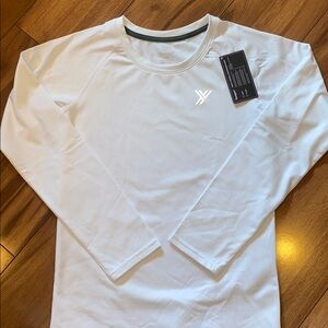 Youper White Long Sleeve Compression Shirt